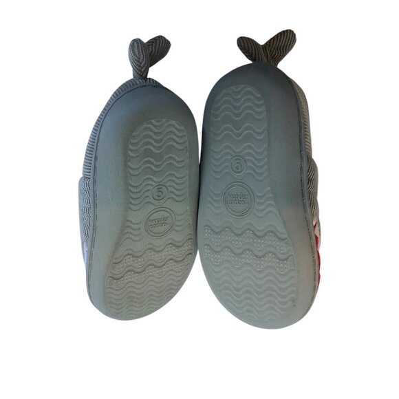 Wonder Nation Toddler Shark Slip-On House Slippers Corduroy Fins & Teeth Size 5 - Picture 5 of 5